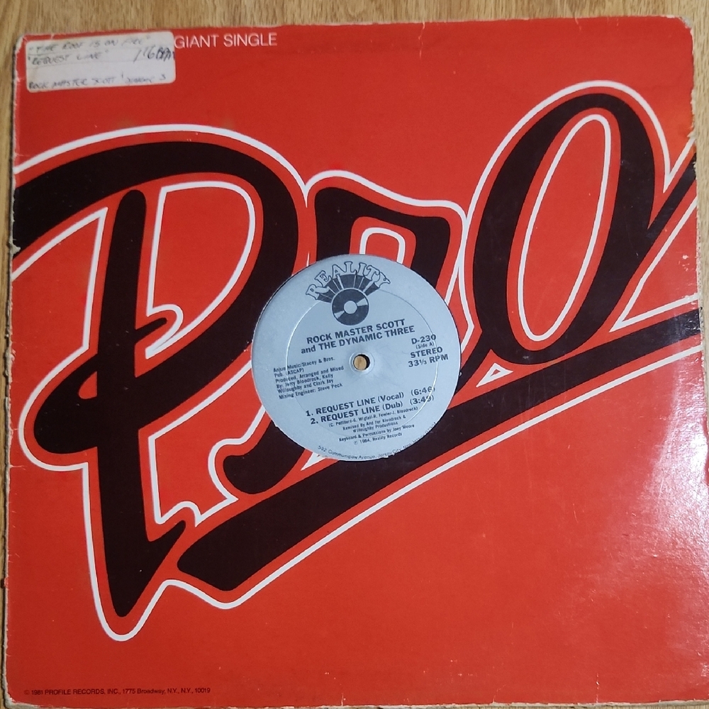 🎶3 For $15🎶 Rock Master Scott Vinyl Single "The Roof Is On Fire"